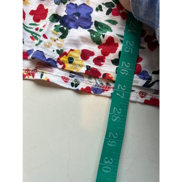 Anthropologie T.La Tunic Top Womens XL Floral Classic V Neck Short Sleeve Boho - Picture 11 of 13